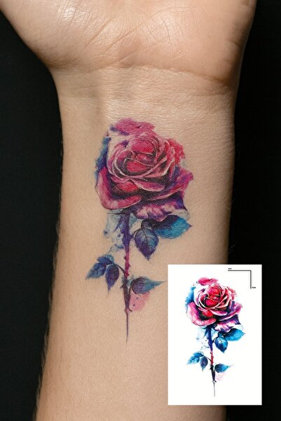 HEDİYEVİM Geçici Gül Figürlü Dövme Tatto
