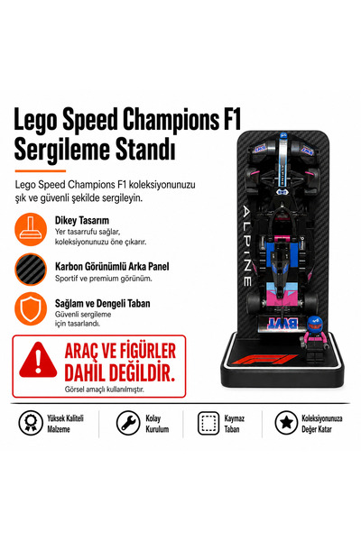 RUVORI Lego F1 Speed Champions Takımlı Sergileme Standı - Alpine F1 Team