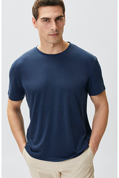 Network Lacivert Basic T-shirt