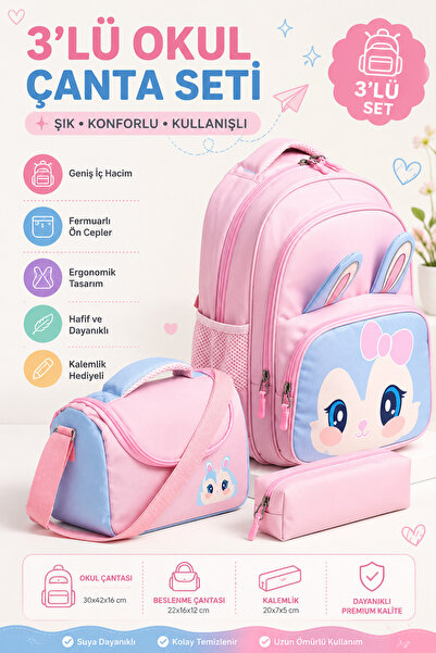 MİECZ BAGS Sevimli Karakter Tasarımlı Anaokulu & Kreş İlkokul Kız Erkek Çocuk...