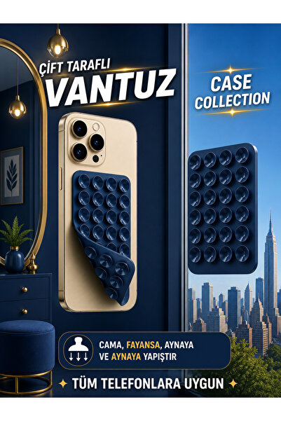 Case collection Slikon Çift Taraflı Vantuz Telefon Tutucu Vakum,Cama Yapışan ...