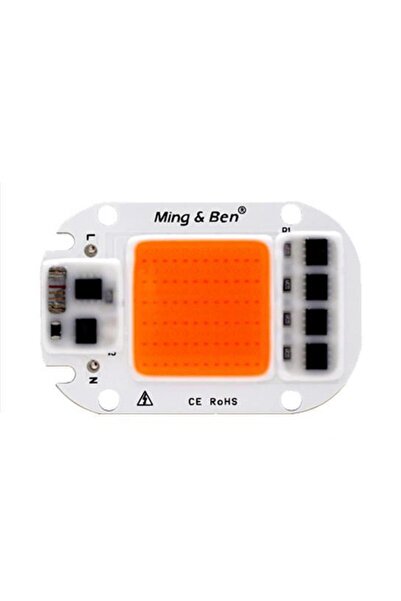 Profisher Tam Spektrumlu LED COB Çip Topraksız Tarım Bitki Büyütme 50W 220V