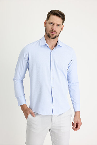 Kiğılı Uzun Kol Slim Fit Dar Kesim Klasik Desenli Pamuklu Kolay Ütülenebilir ...
