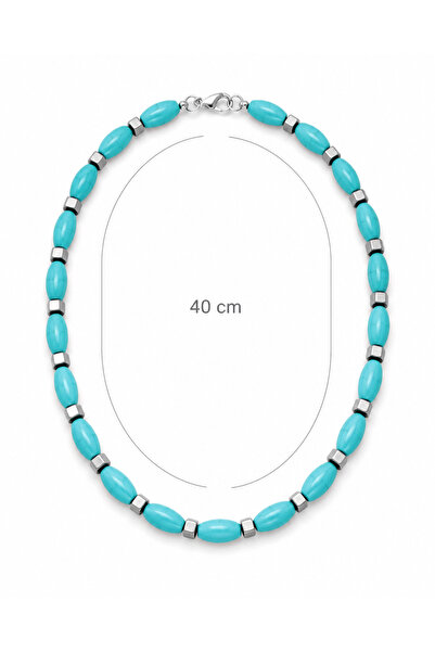LemaStone Turkuaz Doğal Taş Kolye El Yapımı