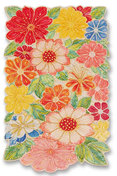 Rugs Modern Halı SDT Çok Renkli Çiçekli Figürler Desenli Dokuma Taban Modern ...