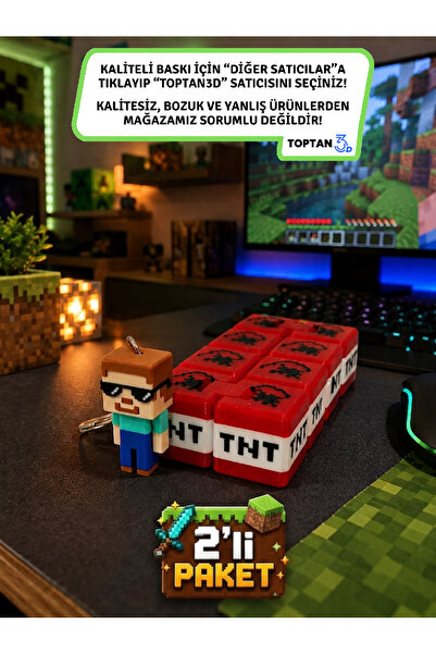 Toptan3D Stres Küpü, Fidget, infinity cube + Gözlüklü Karakter Anahtarlık Hed...