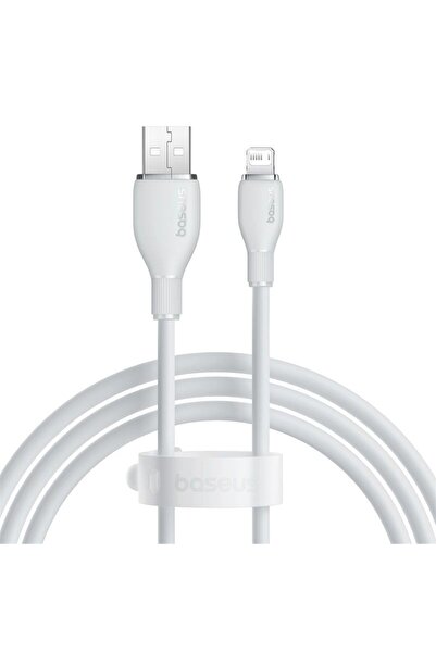 Baseus Pudding Hızlı Şarj Özellikli USB to Lightning 2.4 A. Kablo 1.2m Beyaz