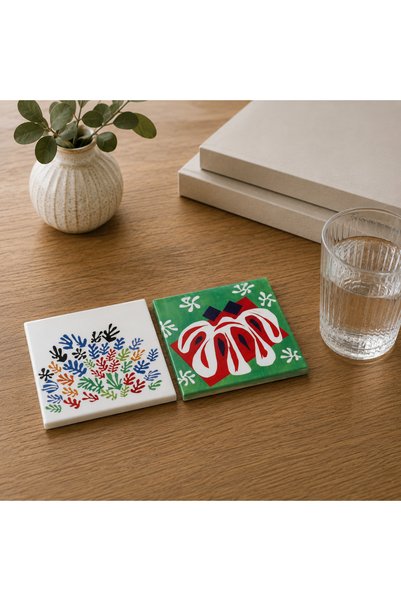 Anadolia Henri Matisse The Cut Outs Set de 2 suporturi de pahare din ceramică