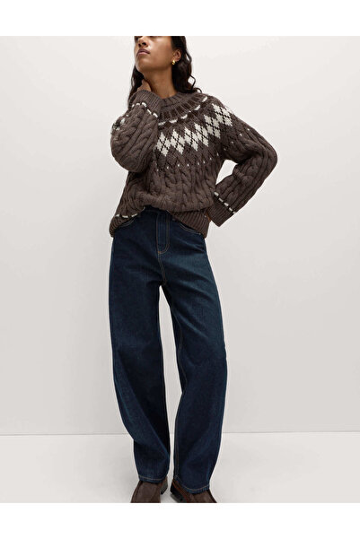 Marks & Spencer Orta Bel Barrel Paça Jean