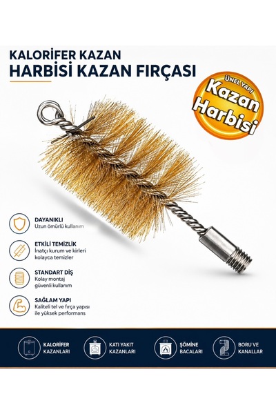 Onas Kalorifer Kazan Fırçası Kazan Harbisi Sarı No:80