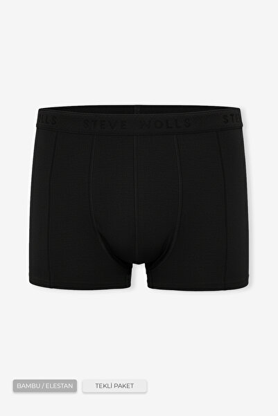 Steve Wolls Boxer negru pentru bărbați, unic, clasic, din bambus - 25100