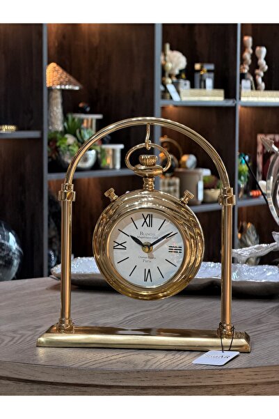 YASAR CONCEPT Arlune Masa Saati 25x28 Cm Gold