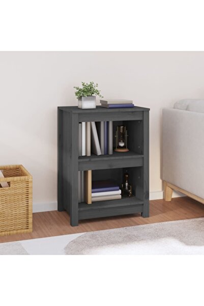 Concept Bibliotecă, gri, 50x35x68 cm, lemn masiv de pin