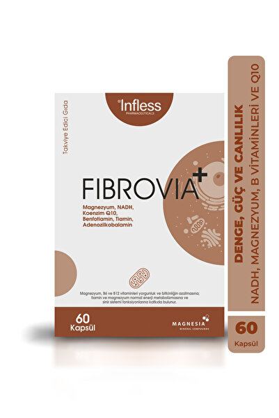 Infless Fibrovia+ NADH ve Koenzim Q10, Magnezyum Malat İçeren Formül – 60 Kapsül
