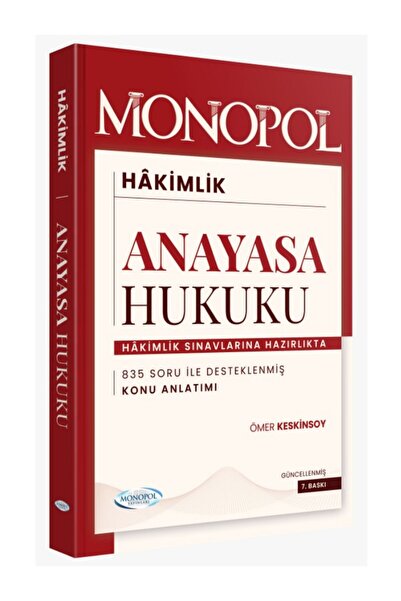 Monopol Yayınları Hakimlik Anayasa Hukuku / 7. Baskı / Ömer Keskinsoy / 2026