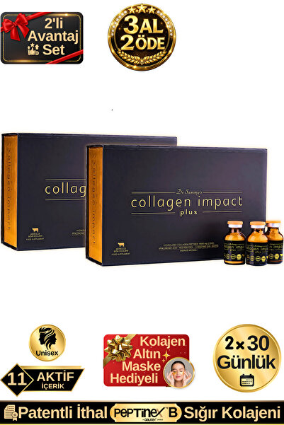 Dr.Sammy's Collagen Impact Plus Premium 2'li Avantaj Set Tip 1-3 Hidrolize To...