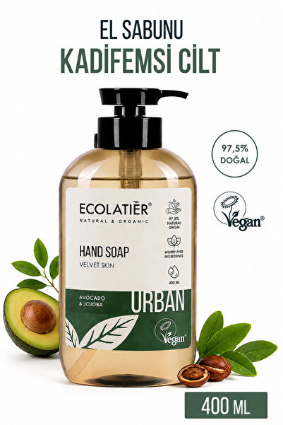 ECOLATIER Sıvı El Sabunu %97,5 Doğal Besleyici Nemlendirici El Sabunu Kuru Ci...