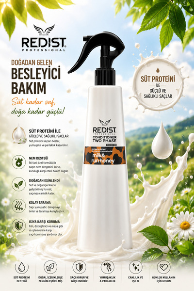 Redist Saç Sütü 400 ml Milk & Honey – Nemlendirici Ve Parlaklık Veren Saç Bakımı