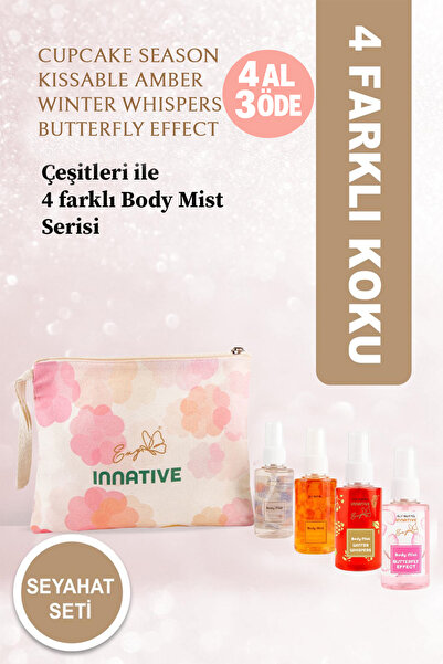 INNATIVE ENY Çiçeksi Kokular Seyahat Boy Çanta Seti 4x50ml
