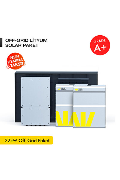 WERER ENERGY 22kW Off-Grid Solar Paket - LiFePO4 Batarya/Inverter/Solar Panel