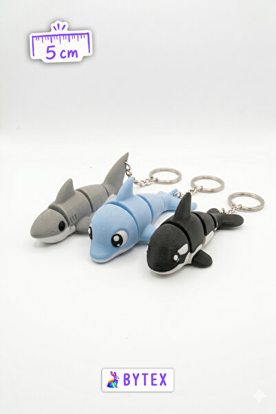 BytexStore Set de 3 brelocuri cu creaturi marine adorabile - ornament pentru ...