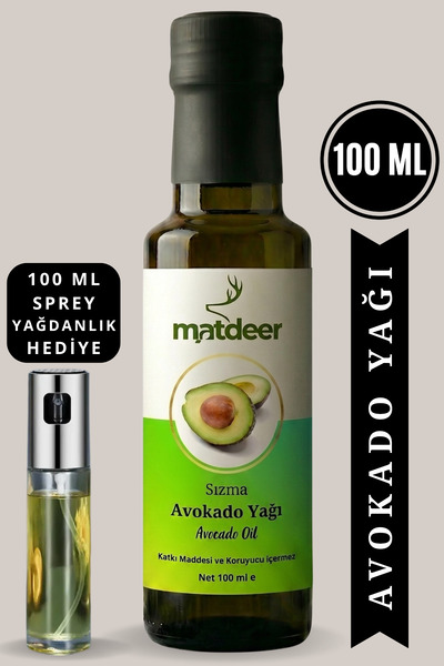 MATDEER 100 ml Sızma Avokado Yağı - %100 Saf ve Doğal