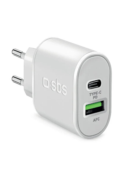SBS 1xUSB-A+1xUSB-C PD 20W Seyahat Şarj