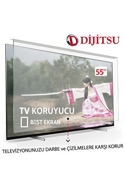 Genel Markalar Dıjıtsu 55 inç 140 Ekran KIRILMAZ Tv Ekran Koruyucu Led Oled Q...