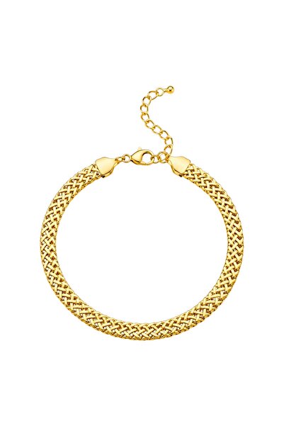 Store Diva Charm Gold Look Embroidered Bracelet
