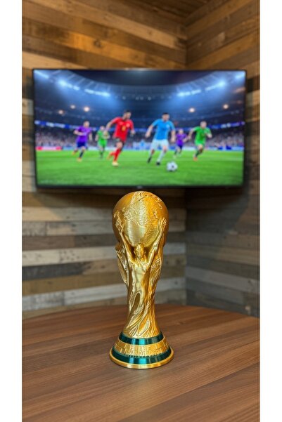 ALPİN FIFA Dünya Kupası Maketi - Altın Renk 11x11x24 cm PLA Dekoratif Kupa