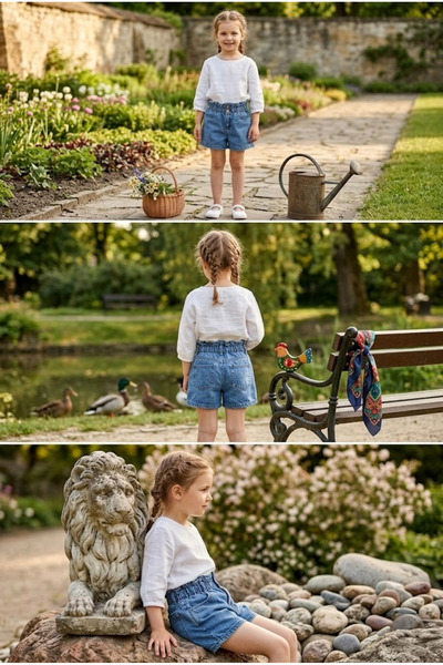 meyastore Girl's Shorts with Drawstring Waist