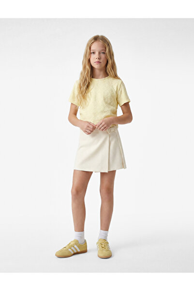 Koton Bowknot Pleated Detailed Short Skirt
