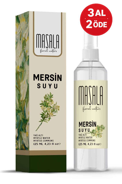 Masala Mersin Suyu 125 ml - Myrtle Floral Water -Sebum Ve Yağ Dengeleyici Hid...