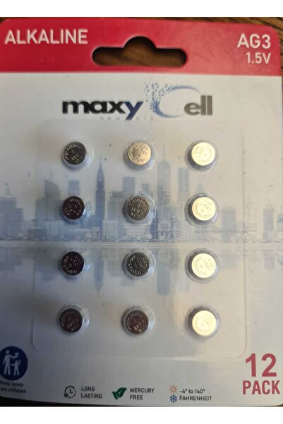 Maxycell 24 Adet AG3 LR41 LR736 / L736 / G3 / G3A / 3GA / 192 / GP192 / V3GA ...