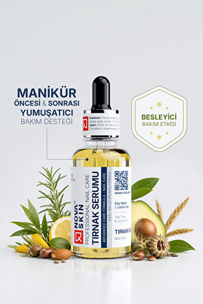Novaskin Tırnak Bakım Serumu - Çay Ağacı, Avokado ve Acı Portakal Kabuğu Yağı 30 ml