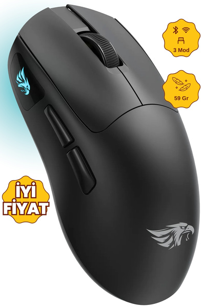 gameagle Prox Bluetooth-Kablosuz-Kablolu Şarjlı 12800 Dpı Hafif 59GR Gaming M...