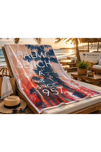 Fabeteks منشفة الشاطئ Palm Bich La & منذ عام 1957 مقاس 75 × 150 سم