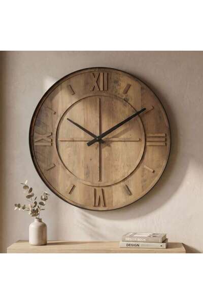 PAN HOME Xerra Wall Clock Dia 60cm - Brown