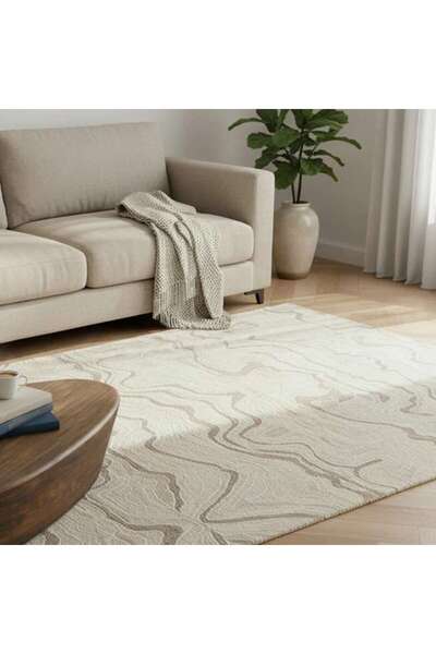 PAN HOME Hardent Hand Tufted Wool Rug 300x400cm - Ivory