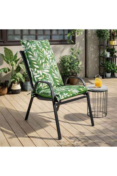 PAN HOME Scale Botanical Print High Back Cushion 120x52x4cm Double Pattern 24...