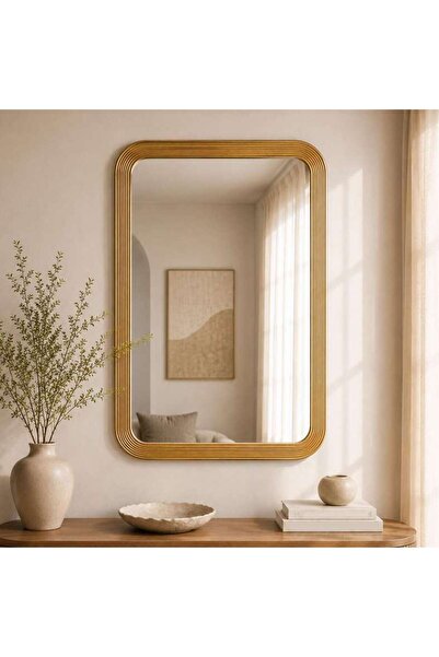 PAN HOME Slaytia Handmade Framed Wall Mirror 90x120cm - Gold