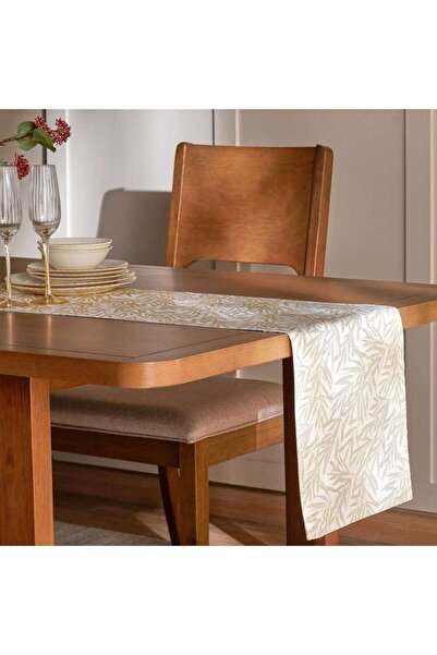 PAN HOME Kristal Jacquard Table Runner 33x180cm - Gold