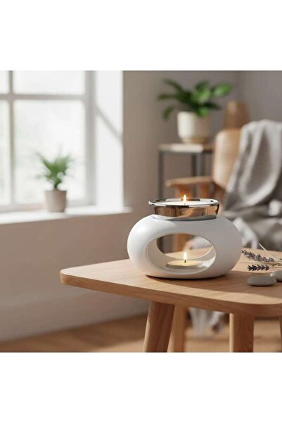 PAN HOME Jazira Oil Burner 14.5x11x9cm - White