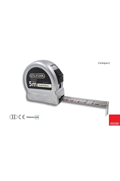 CETA FORM Compact 5 metre Şerit Metre (Paslanmaz Çelik) P05S-0519