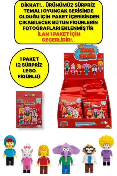 TOYFEST BLX Yapı Blok Parçalı Kral Şakir Çizgi Film Figür Karekterleri Sürpri...