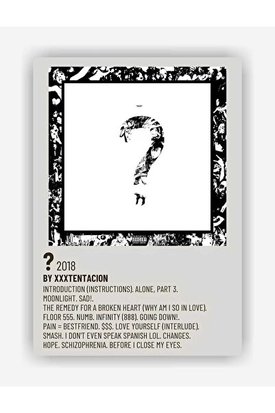 fırsatlar diyarı XXXTentacion - ? Duvar Posteri - Duvar Dekoru - Kalın Kağıt ...