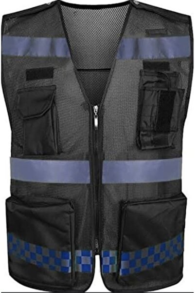 MOTOANL Motorcycle Reflective Vest Polyester Fabric Multifunctional Pockets M...