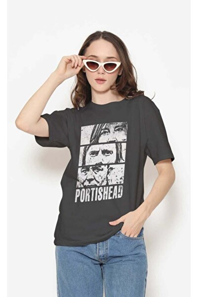buzagi tasarım ürünleri Portishead Regular Fit Black Unisex T-Shirt