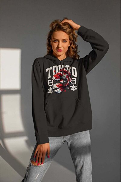 buzagi tasarım ürünleri Urban Streetwear Digital Print Hooded Unisex Sweatshirt