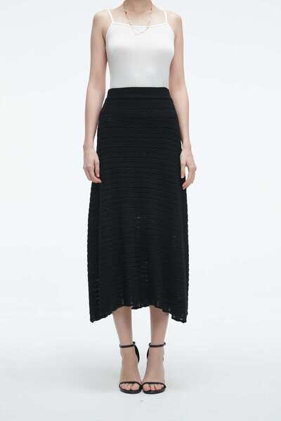 Yola Solid Midi Skirt